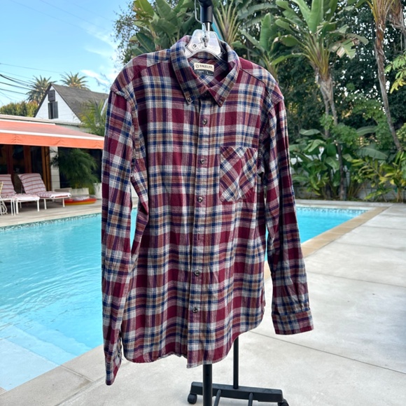 MAGELLAN Outdoors Flannel PreLoved Plaid Shirt SZ L Classic Fit - Picture 7 of 7
